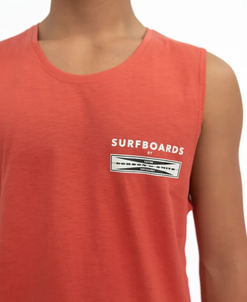 Golden Breed Muscle Tank-G&S Corp Muscle | Wash Red