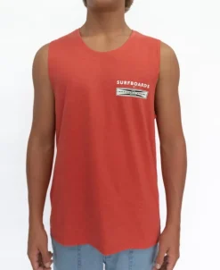 Golden Breed Muscle Tank-G&S Corp Muscle | Wash Red