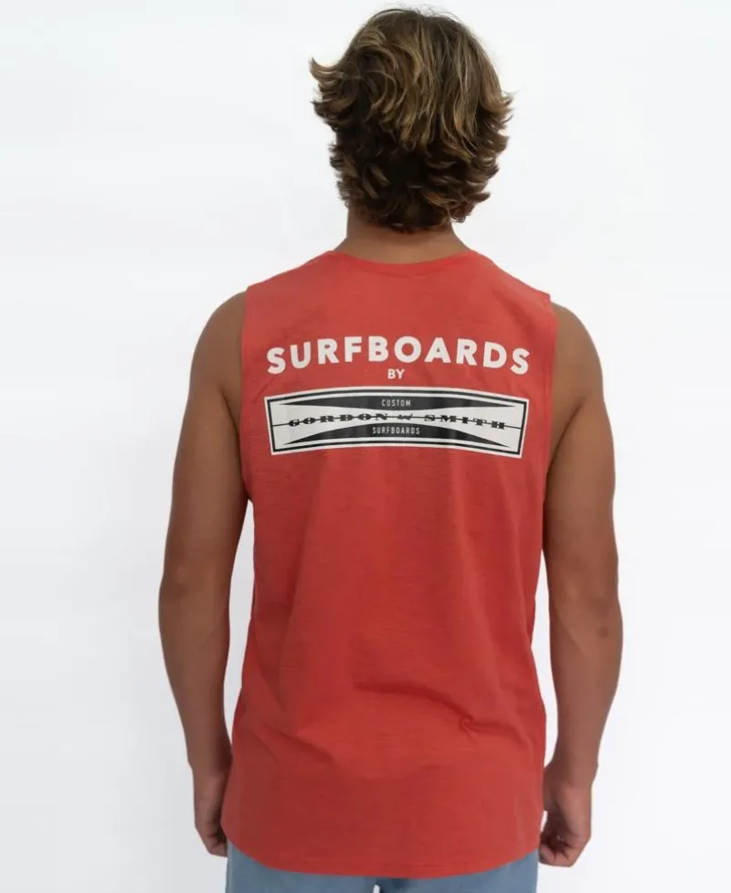 Golden Breed Muscle Tank-G&S Corp Muscle | Wash Red