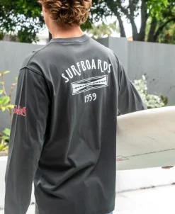 Golden Breed Long Sleeve Tees-G&S Surfboards Comp LS Tee | Wash Black
