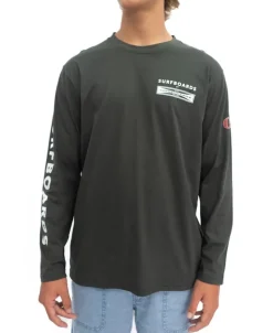Golden Breed Long Sleeve Tees-G&S Surfboards Comp LS Tee | Wash Black