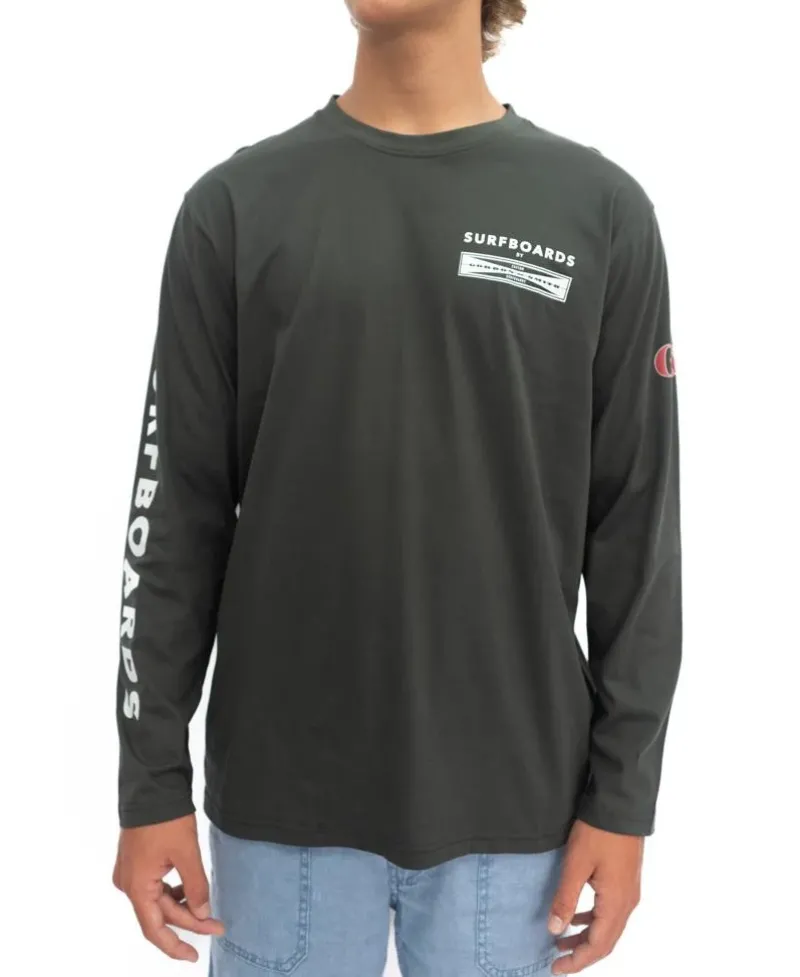 Golden Breed Long Sleeve Tees-G&S Surfboards Comp LS Tee | Wash Black