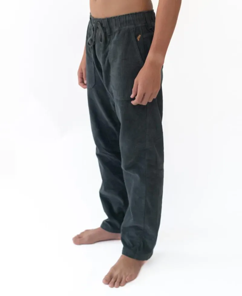 Golden Breed Pants-George Cord Pant | Wash Black