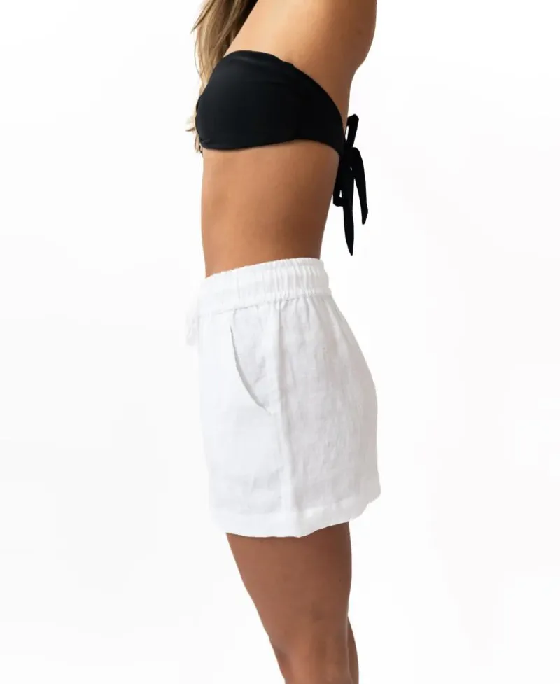 Women Golden Breed Skirts-Gigi Linen Mini Skirt |