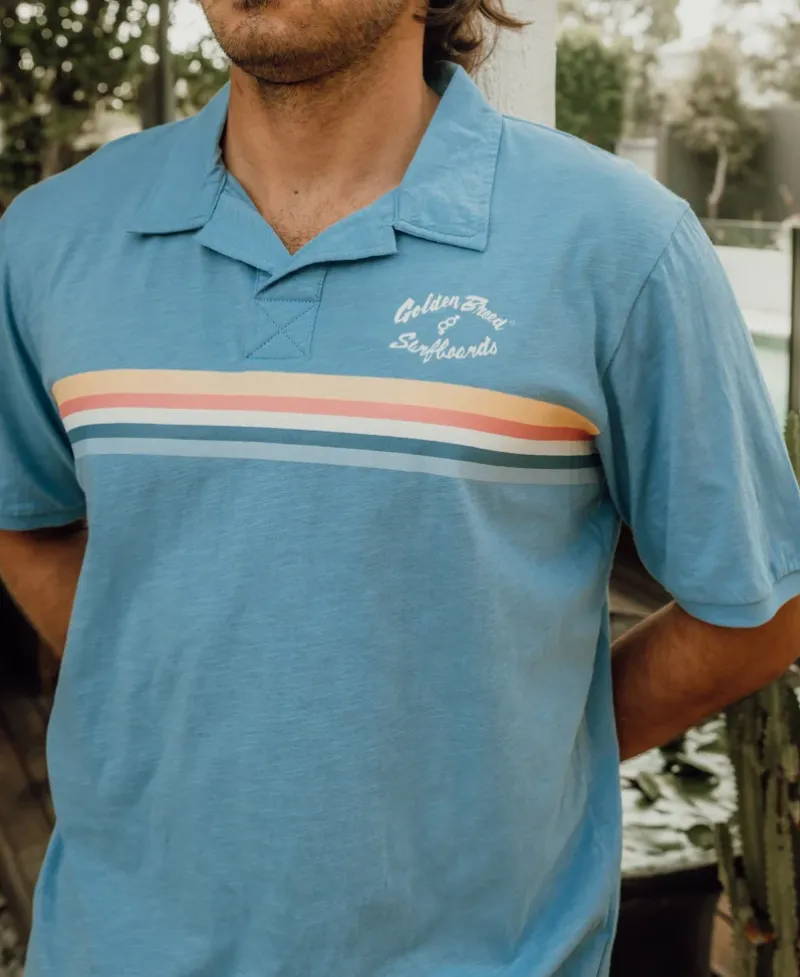 Golden Breed Polo Tops-GoJo Polo | Azure Blue