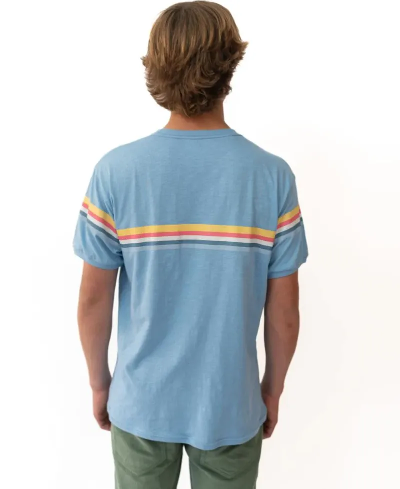 Golden Breed Tees-GoJo Ringer Tee | Azure Blue
