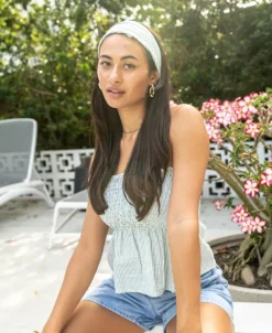Women Golden Breed Head Scarf-Head Scarf | Stripe