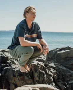 Golden Breed Polo Tops-Heavy Island Polo | Blue