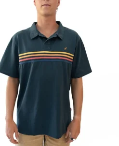 Golden Breed Polo Tops-Heavy Island Polo | Blue