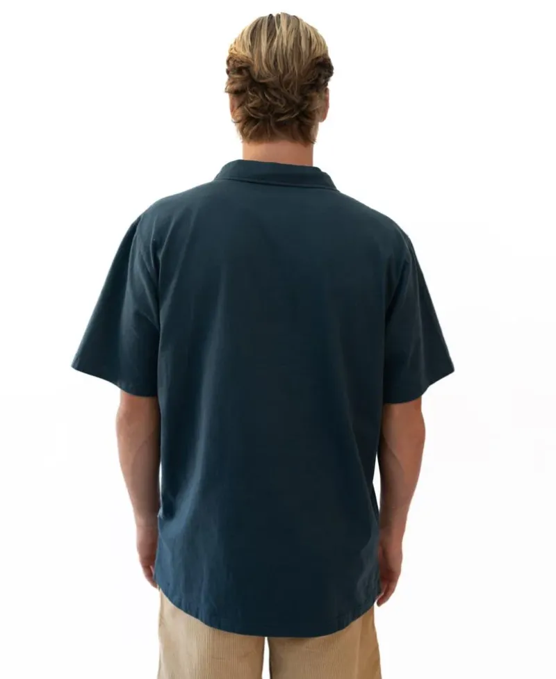 Golden Breed Polo Tops-Heavy Island Polo | Blue