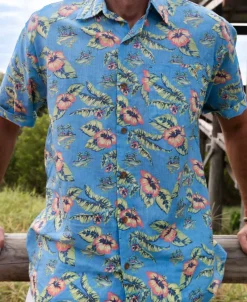 Golden Breed Hawaiian Shirts|Shirts-Howe Shirt | Azure Blue