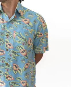 Golden Breed Hawaiian Shirts|Shirts-Howe Shirt | Azure Blue