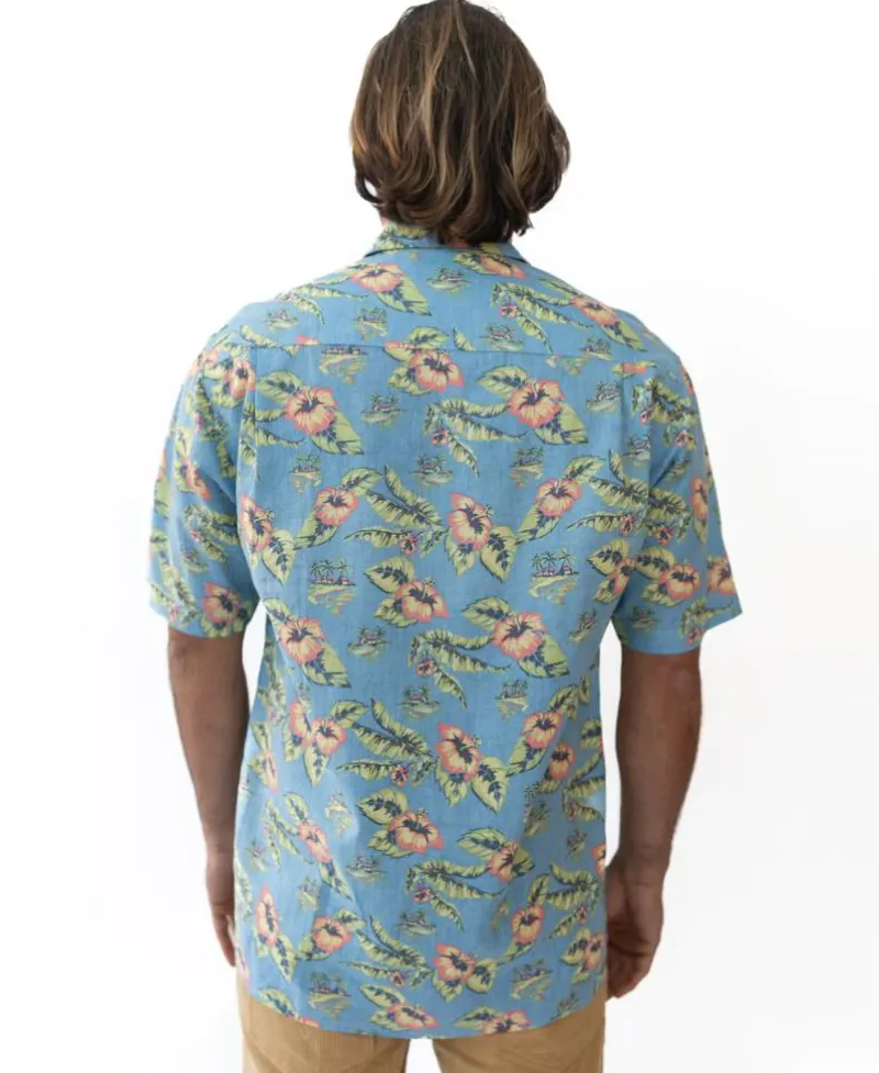 Golden Breed Hawaiian Shirts|Shirts-Howe Shirt | Azure Blue