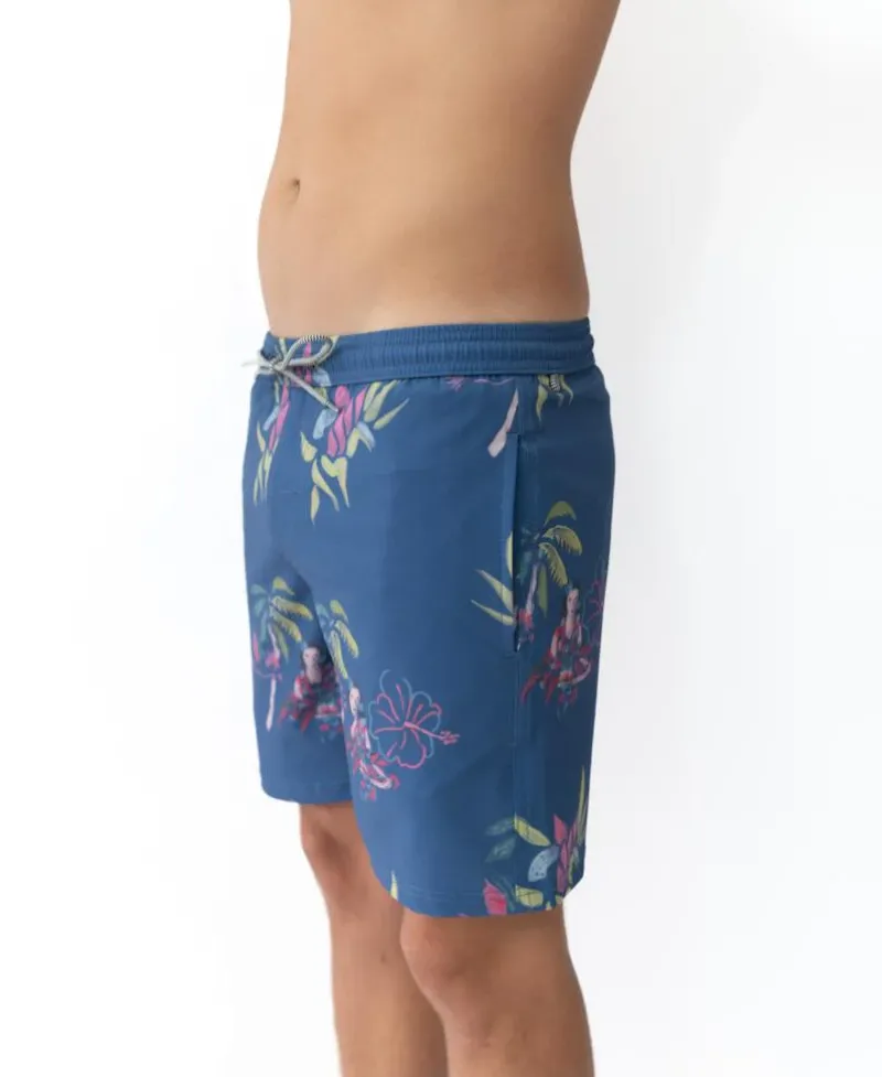 Golden Breed Boardies-Hula Elastic Waist Boardie | Denim