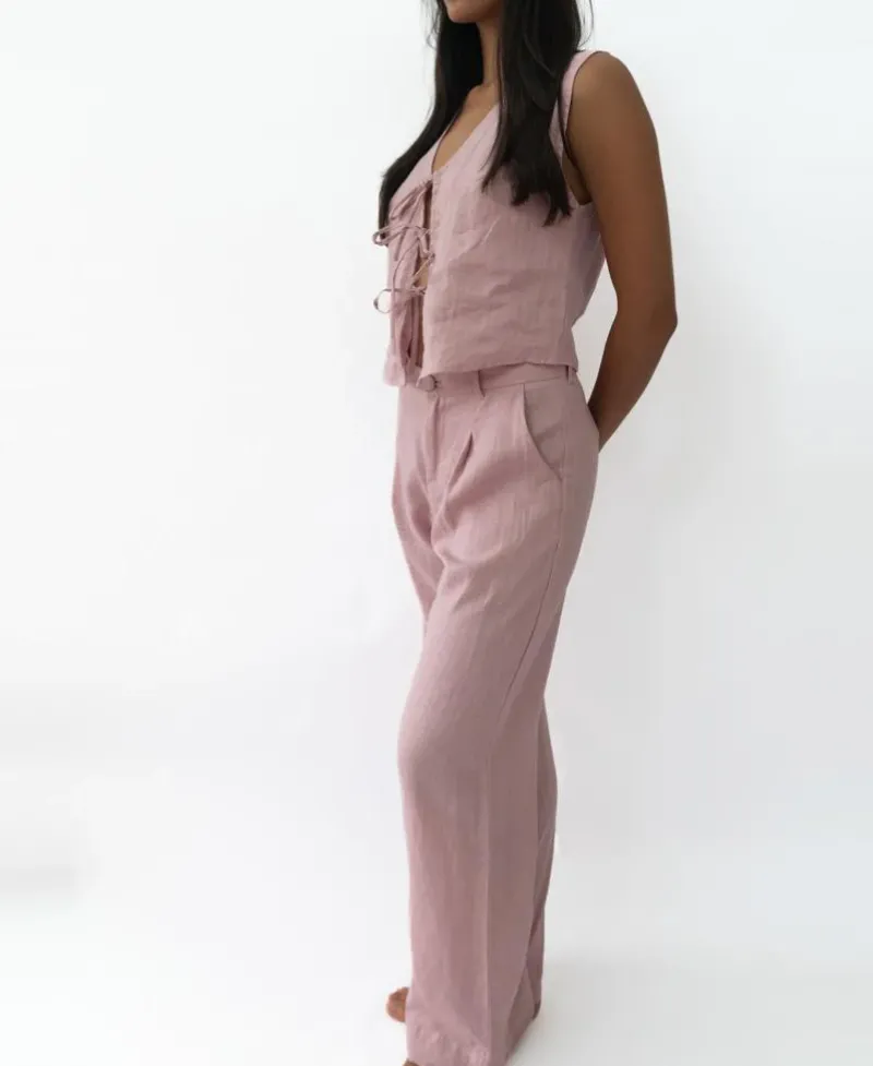 Women Golden Breed Pants-Janine Pant | Linen
