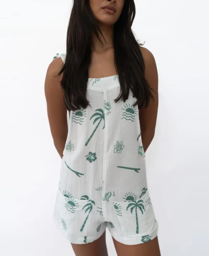 Women Golden Breed Playsuits & Jumpsuits-Jasmine Playsuit | Tattoo Print