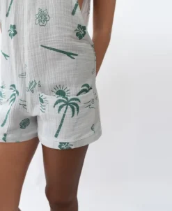 Women Golden Breed Playsuits & Jumpsuits-Jasmine Playsuit | Tattoo Print