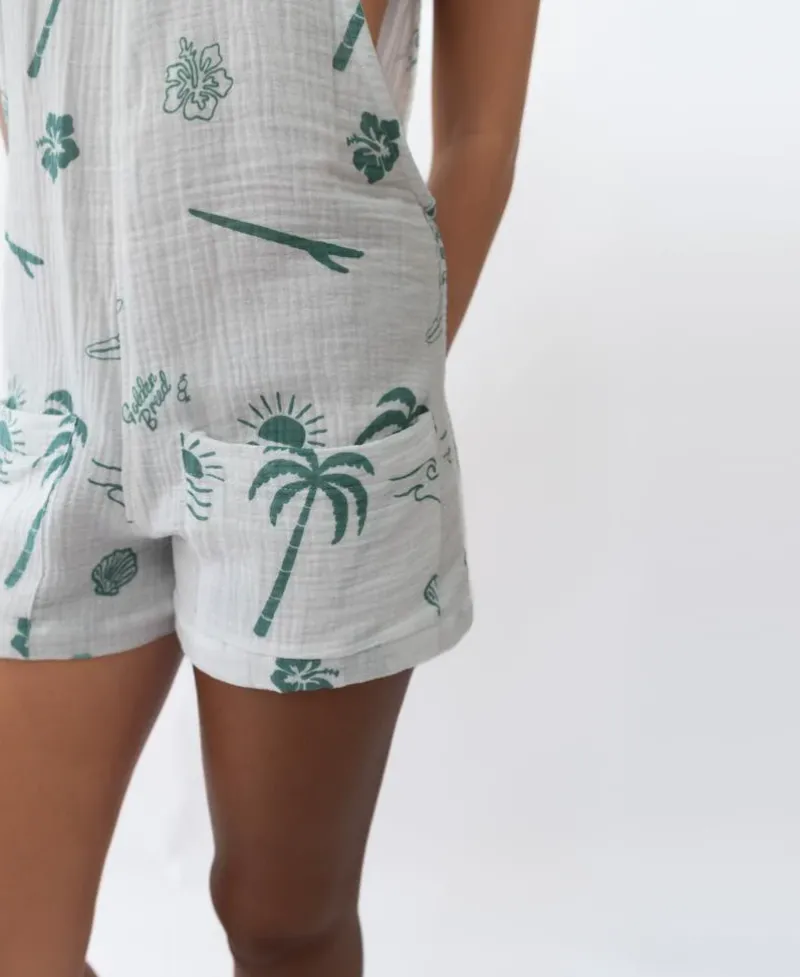 Women Golden Breed Playsuits & Jumpsuits-Jasmine Playsuit | Tattoo Print