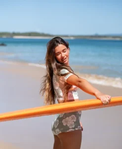 Women Golden Breed Swim-Jo Jo Short | Hibiscus Moss / Off White