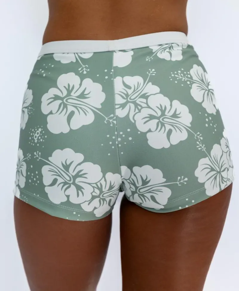 Women Golden Breed Swim-Jo Jo Short | Hibiscus Moss / Off White