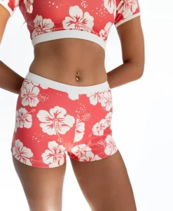 Women Golden Breed Swim-Jo Jo Short | Hibiscus Wash Red / Beige