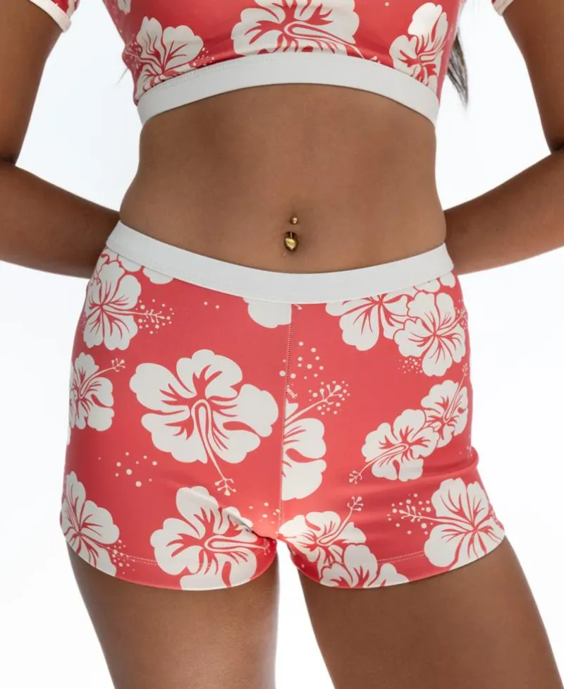 Women Golden Breed Swim-Jo Jo Short | Hibiscus Wash Red / Beige