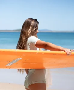 Women Golden Breed Swim-Jo Jo Short Retro | Moss / Off White