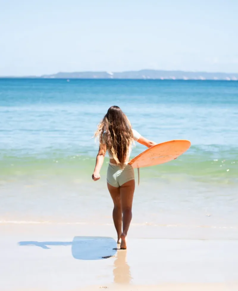 Women Golden Breed Swim-Jo Jo Short Retro | Moss / Off White