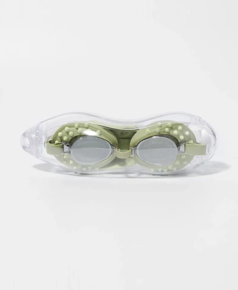 Golden Breed Sunny Life-Kids Swim Goggles Cookie the Croc | Khaki