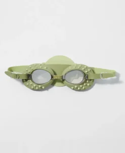 Golden Breed Sunny Life-Kids Swim Goggles Cookie the Croc | Khaki