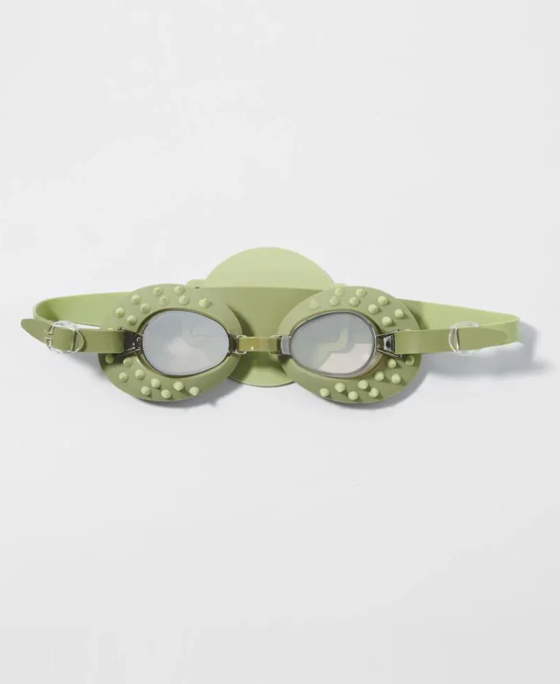 Golden Breed Sunny Life-Kids Swim Goggles Cookie the Croc | Khaki