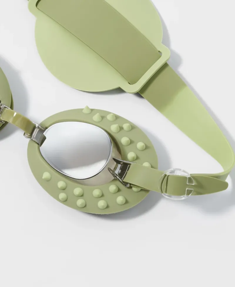 Golden Breed Sunny Life-Kids Swim Goggles Cookie the Croc | Khaki