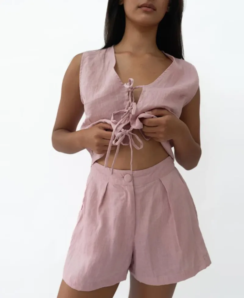 Women Golden Breed Shorts-Kris Short | Linen