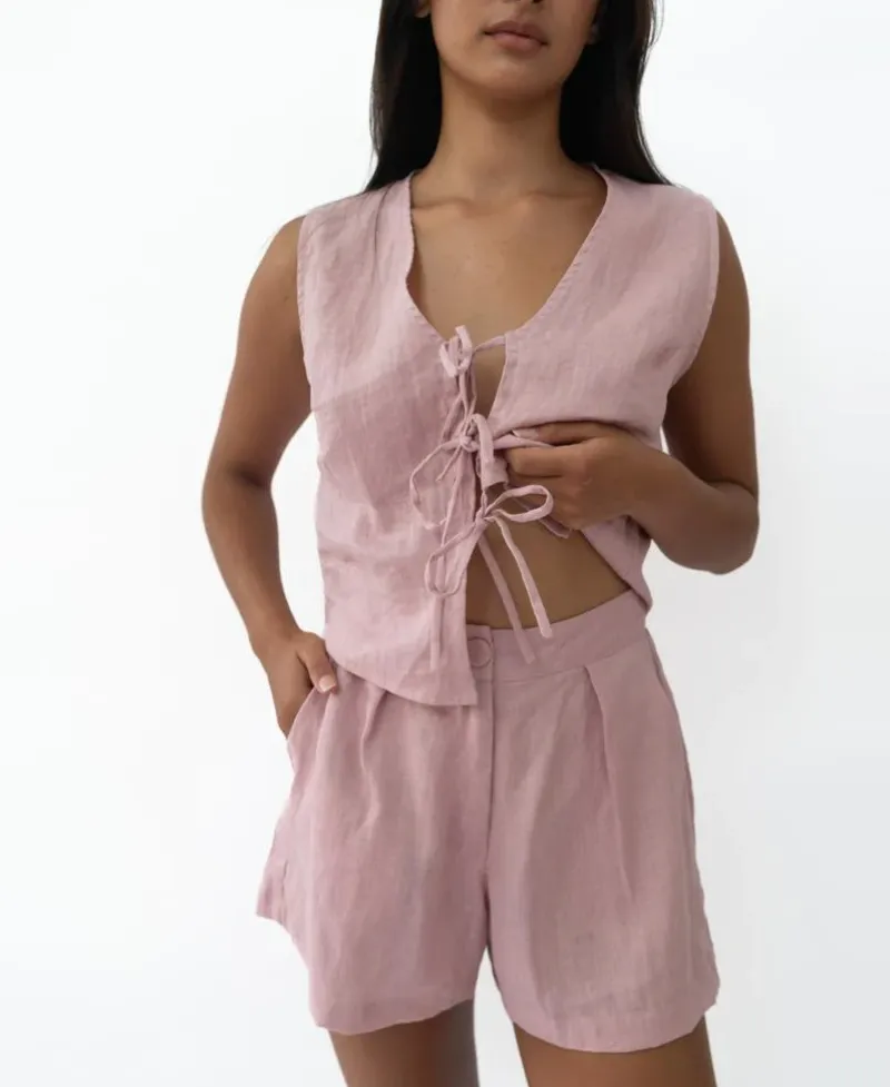 Women Golden Breed Shorts-Kris Short | Linen