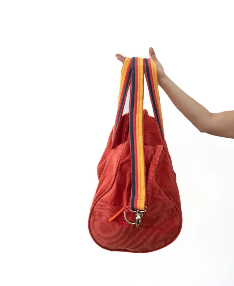 Golden Breed Bags-Long Island Cord Roll Bag | Wash Red