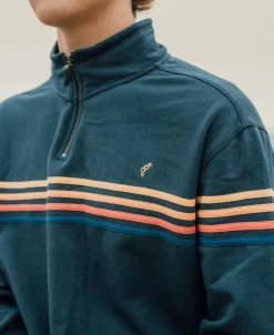 Golden Breed Hoodies & Sweats-Long Island Fleecy Top | Dark Blue
