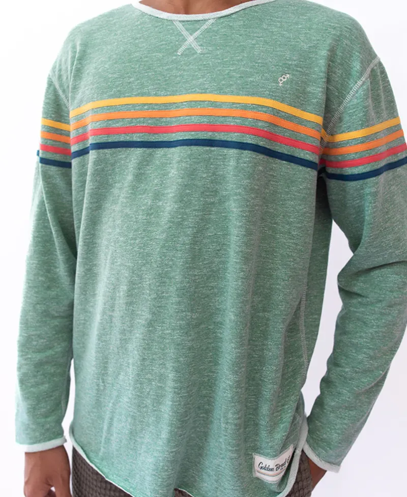 Golden Breed Hoodies & Sweats|Rag Tops-Long Island Rag Top | Green Marle Stripe