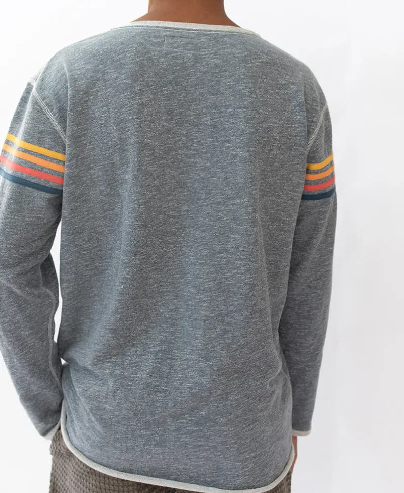 Golden Breed Hoodies & Sweats|Rag Tops-Long Island Rag Top | Navy Marle Stripe