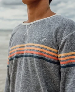 Golden Breed Hoodies & Sweats|Rag Tops-Long Island Rag Top | Navy Marle Stripe