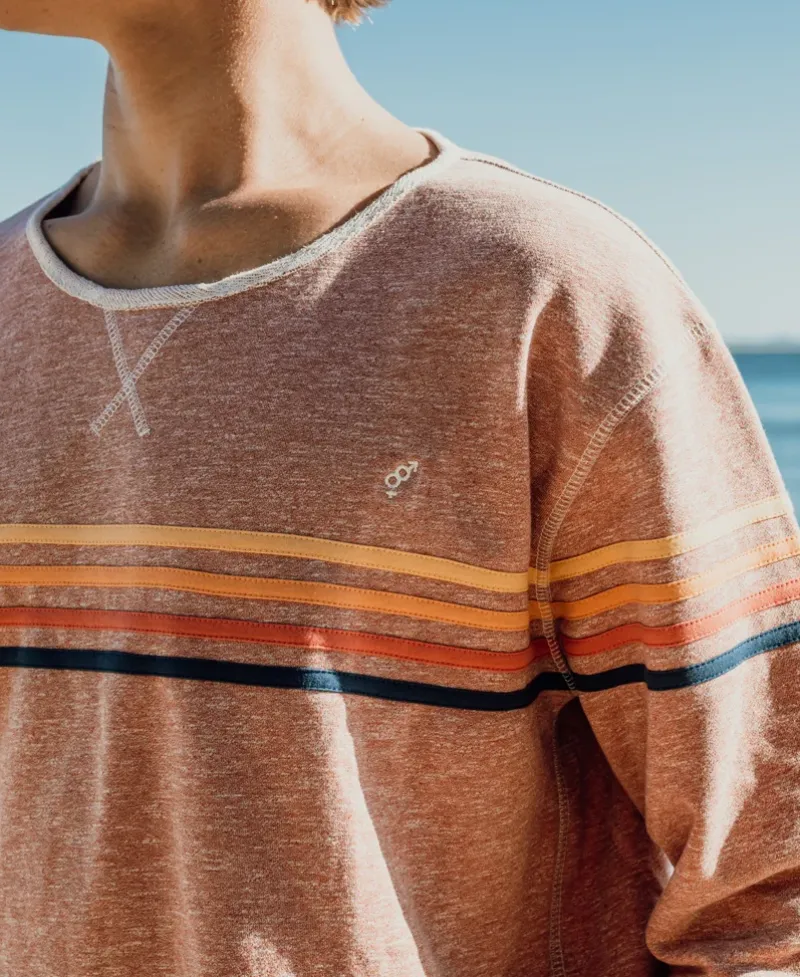Golden Breed Hoodies & Sweats|Rag Tops-Long Island Rag Top | Red Marle Stripe
