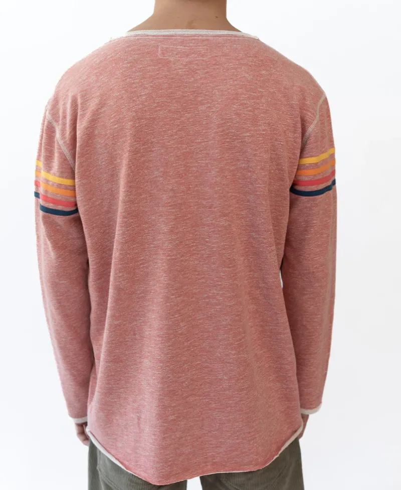 Golden Breed Hoodies & Sweats|Rag Tops-Long Island Rag Top | Red Marle Stripe