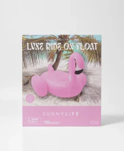Golden Breed Sunny Life-Luxe Ride-On Float Rosie the Flamingo | Bubblegum Pink