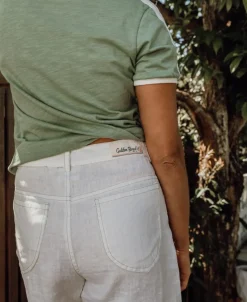 Women Golden Breed Shorts-Lyla Short | Off White Linen