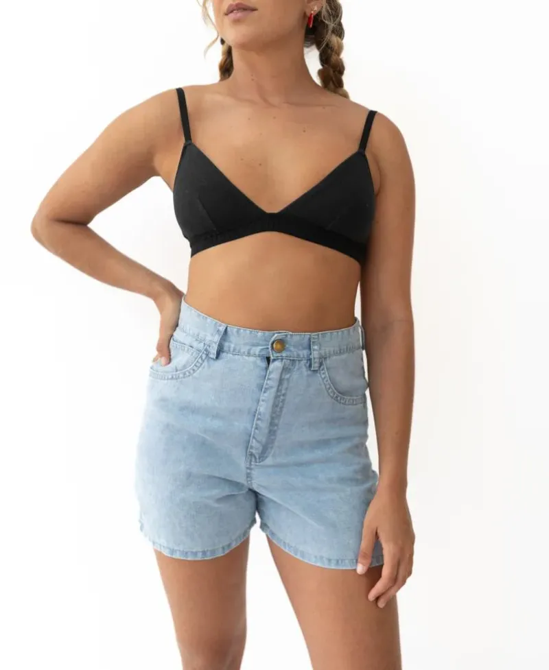 Women Golden Breed Shorts-Lyla Short | Wash Blue Linen