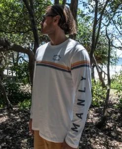 Golden Breed Tees-Manly Cali Long Sleeve Tee | Off White