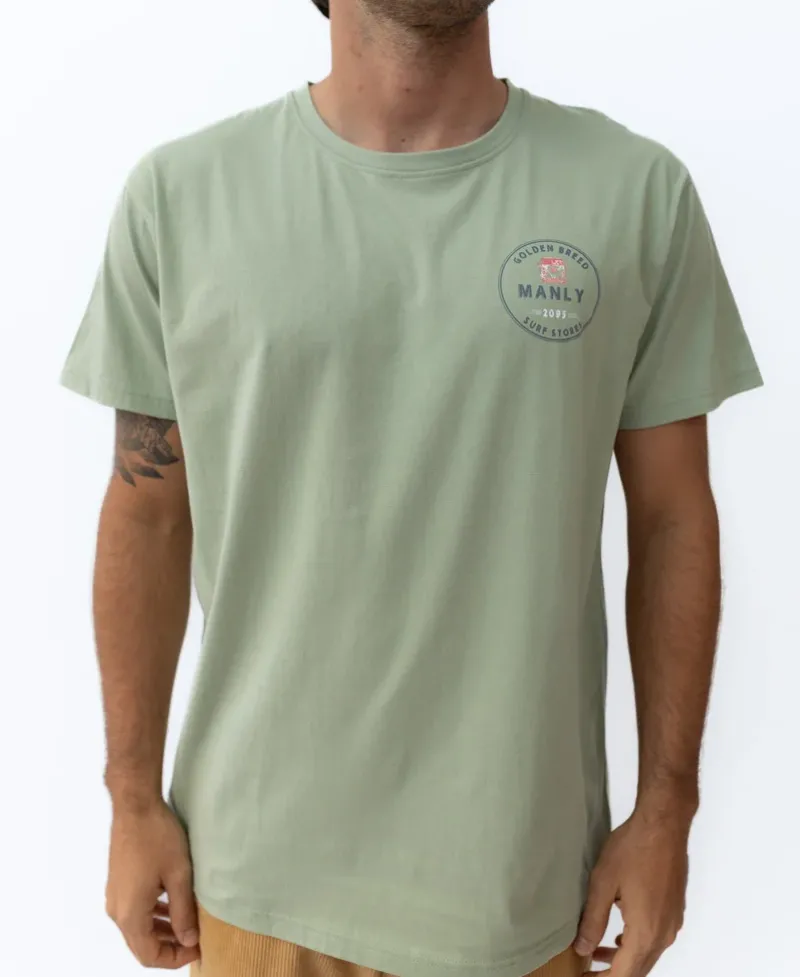 Golden Breed Tees-Manly Kombi Tee | Sage