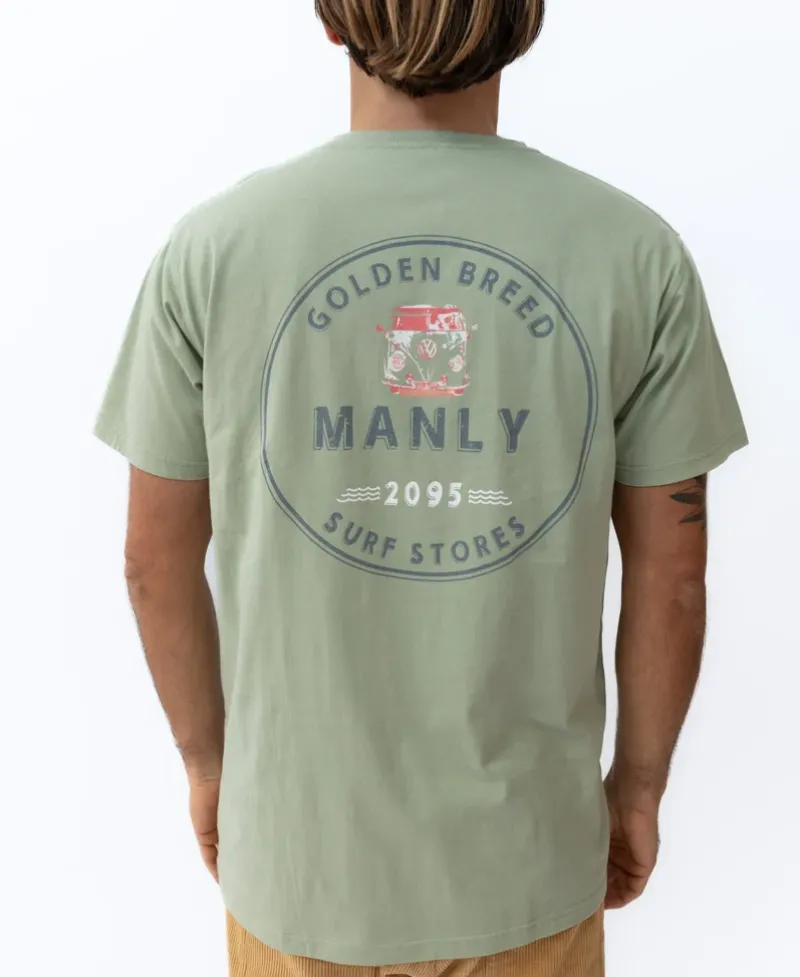 Golden Breed Tees-Manly Kombi Tee | Sage