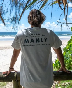 Golden Breed Tees-Manly Old School Tee | Off White