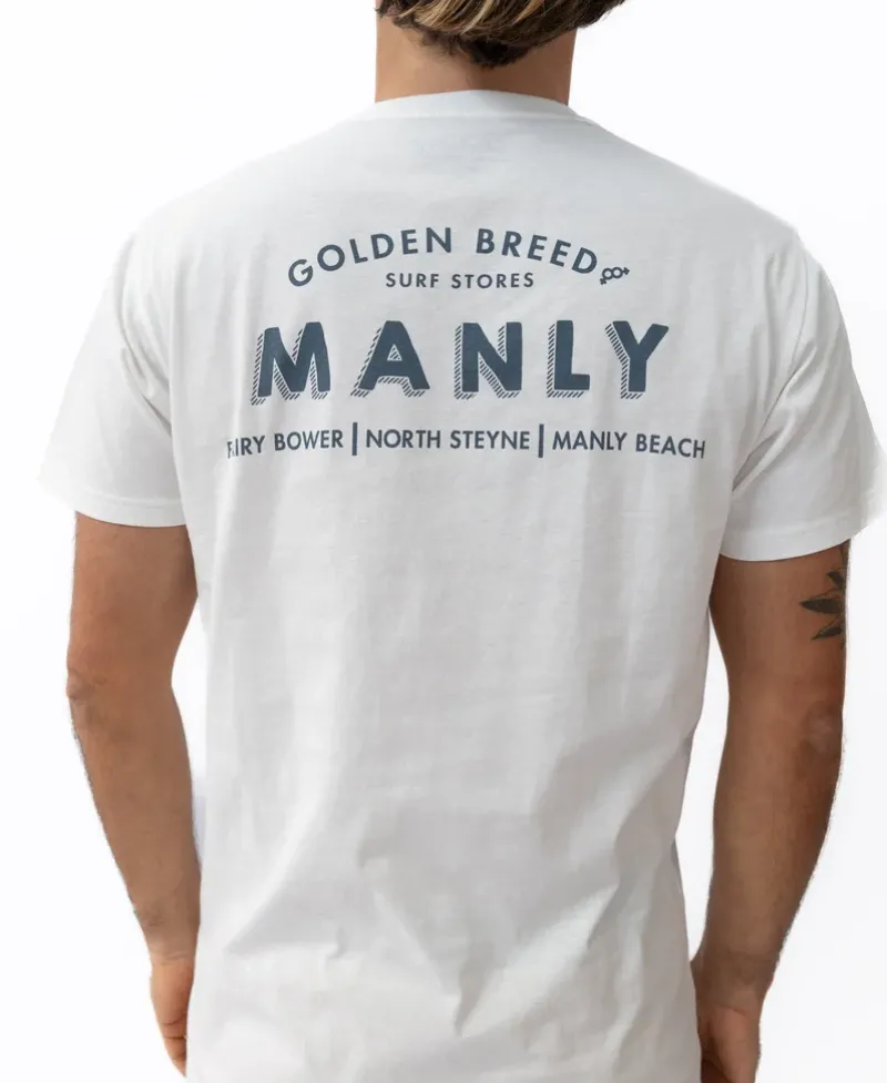 Golden Breed Tees-Manly Old School Tee | Off White