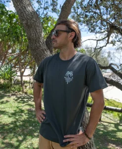 Golden Breed Tees-Manly Palm Loco Tee | Wash Black